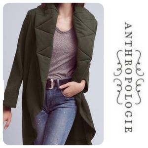 Anthropologie🌷Army Green Sweater Coat S/M